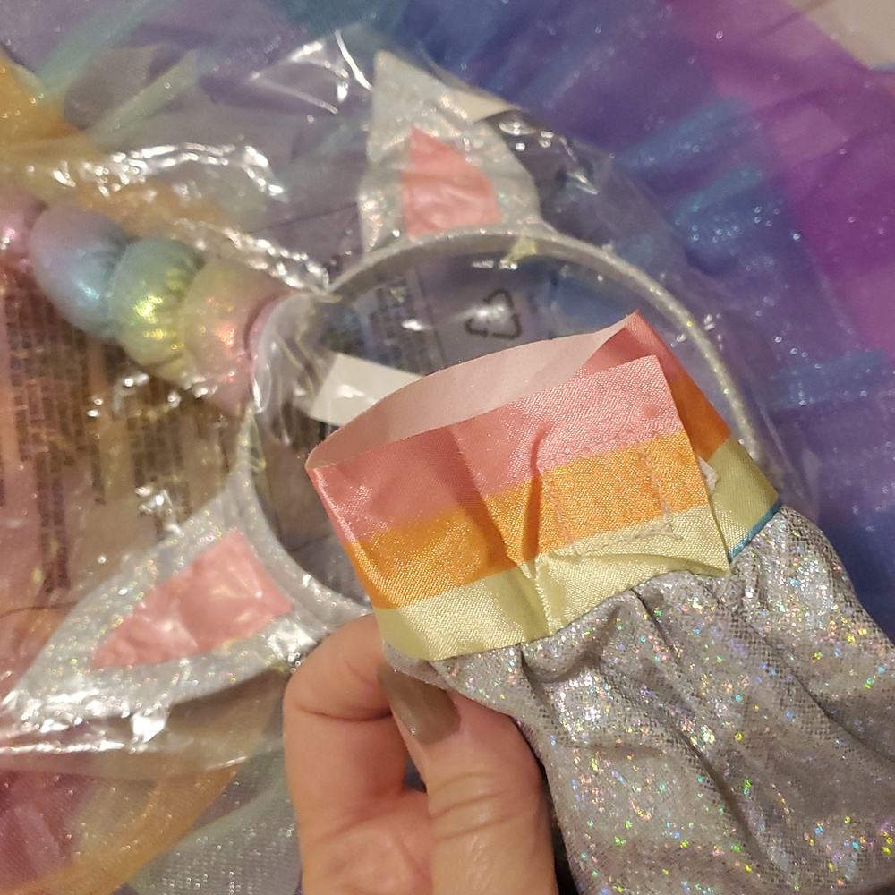 Rock Star Unicorn Costume‎ - Silver and Multicolor - Picture 6 of 9